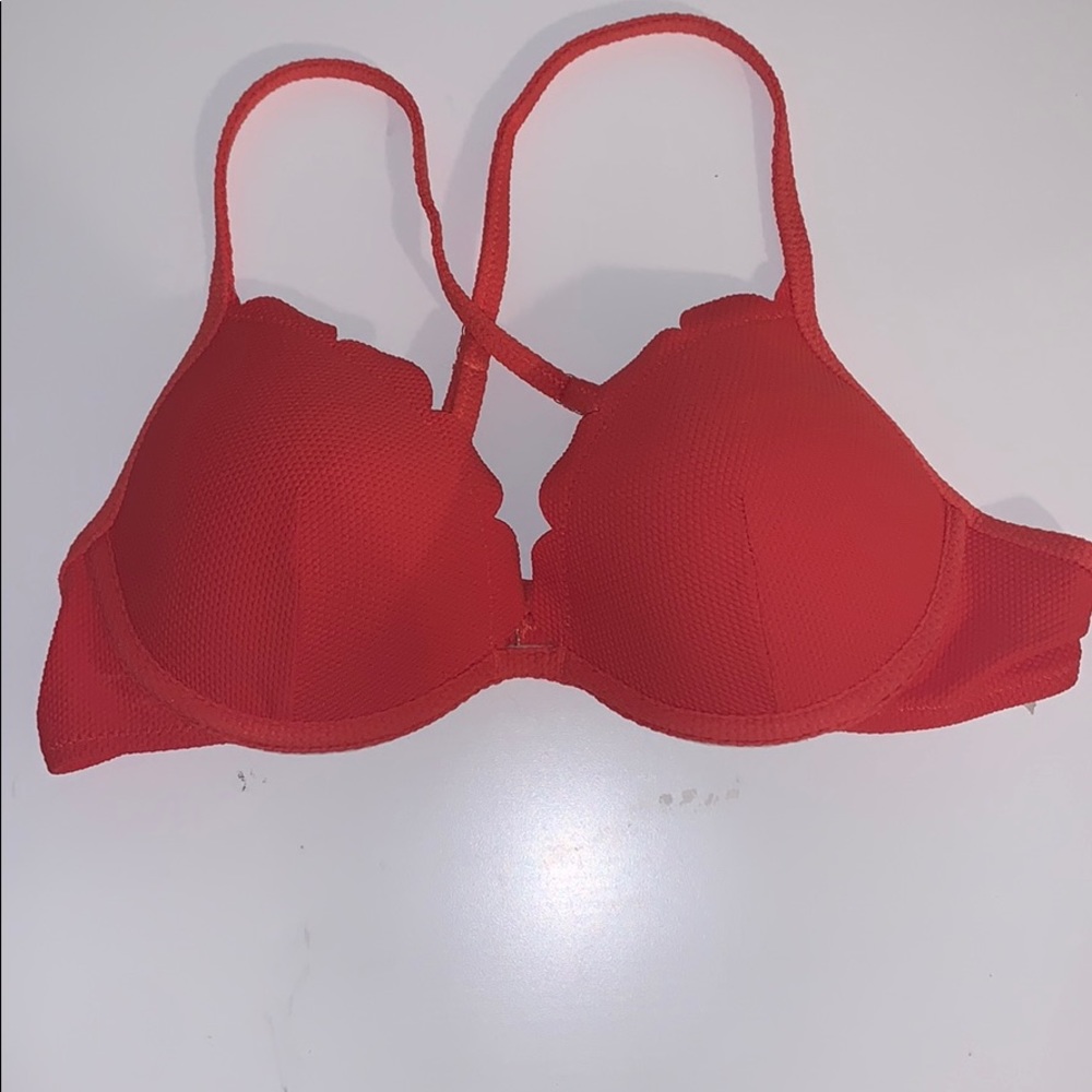 Coral bikini top